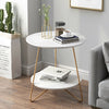 Side End Table Patio Indoor Outdoor Coffee Drink Dining Breakfast Metal Legs