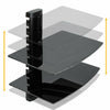 2 Tiers Floating Media Shelves Shelf For DVD TV BOX TV AV Wall Mounted Shelving
