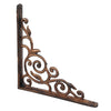 2X Vintage Wall Shelf Brackets Cast Iron Antique Pattern Bracket & Frame Screws