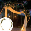 2.4M Hexagon Wedding Arch Backdrop Frame Flower Balloons Hoop Stand Decor Golden
