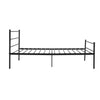 3FT Single Metal Bed Frame Black Bed Base Bedstead with Headboard Stable Style