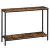 HOOBRO Console Table 120 cm Sofa Table Industrial Entryway Table Rustic Brown