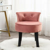 Retro Pink Occasional Hallway Bedroom Living Room Accent Dressing Chair Fabric
