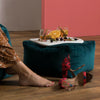 Icon Velvet Bean Bag Footstool Pouffe Stool Seat Luxury Beanbag Foot Rest