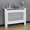 Mondeer Modern Radiator Cover Wall Cabinet Grill Shelf White Horizontal Slats