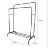 Heavy Duty Metal Double Clothes Rail Rack Garment Hanging Display Stand Shelf