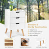 Modern Bedside Cabinet End Table Nightstand 3 Drawer Bedroom Storage Furniture