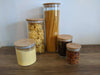 High quality Airtight Glass Storage Jars with Bamboo Lids