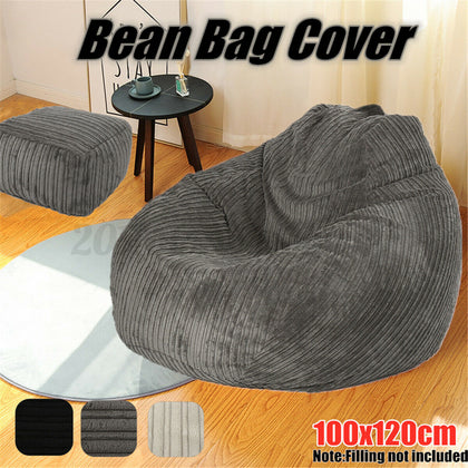 Adult Soft Snugly Chair Bean Bag Cover Highback Gaming Beanbag Seat