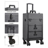 Large Makeup Trolley Train Case Beauty Cosmetic Vanity Case Box on Wheel Drawer