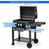 Portable Charcoal BBQ Garden Barbeque Trolley Stainless Steel Grill Stove Cart