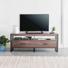 TV Unit Cabinet Stand Dark Wood Effect w/ Storage Drawers & Shelves | VonHaus