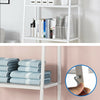 Ladder Shelf 4-Tier Bookshelf Storage Rack Room Office Bookcase Metal White Unit