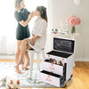 Rolling Makeup Trolley Beauty Cosmetic Case Hairdresser Nail Artist Workstation