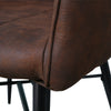2 Pcs Brown/Grey Armchairs Dining Chairs Faux Leather Padded Dining Room Vintage