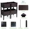 Set of 4 Raised Garden Bed Kits Elevated Flower Vegetable Herb Grow Planter Box
