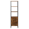 Tall Cabinet 4-Tier Storage Cabinet Door Adjustable Shelf Display Living Room