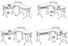 Large Corner Computer Desk with Keyboard Shelf Home Office Piranha Unicorn PC21g