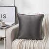 New Plain Luxury French Velvet Cushion Cover/Filled Cushions Piped Edges 18"/24"