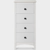 4 Drawers Bedside Table Cabinet Nightstand Wooden Chest of Drawers Bedroom White