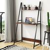 2-Tier Metal Ladder Wood Computer Office Desk Laptop Writing Table Storage Shelf