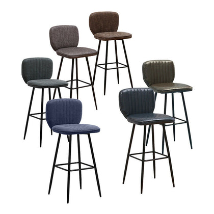 Set of 2 Bar Stools Pub Furniture Industrial Retro Design Vintage Kitchen Stool