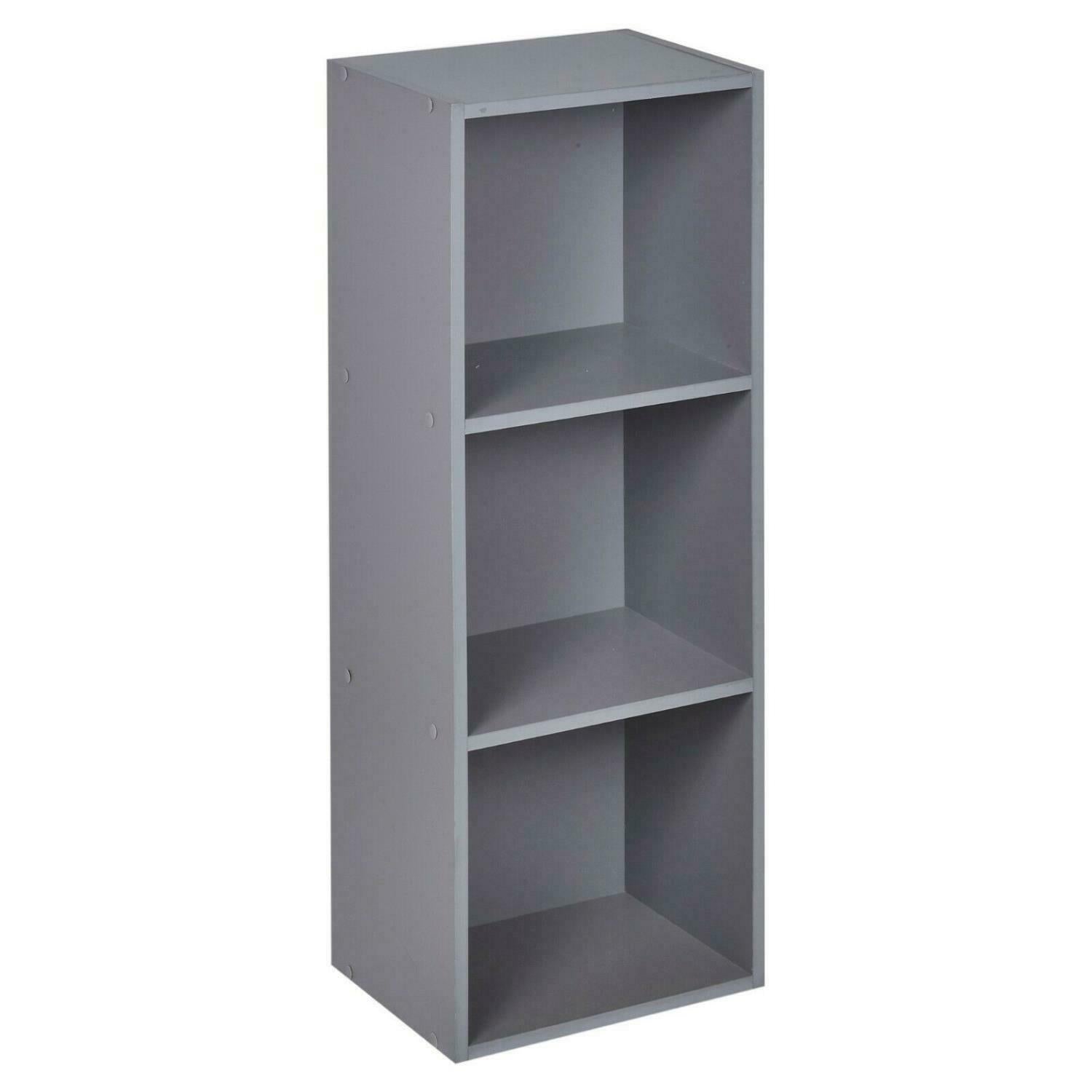 New Cube 2 3 4 Tier Wooden Bookcase Bookshelf Storage Shelf Unit Display Stand