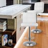 2X Bar Stools Dining Faux Leather Breakfast Bar Chair Kitchen Stool Swivel White