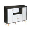 Sideboard 4 Doors 1 Drawer Cupboard Storage Cabinet Home Living Room Hallway BN