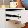 Modern Bedside Table with 2 Drawers Nightstand Storage Cabinet Bedroom White