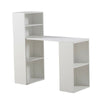 White Office Computer Desk with 4 Tier Shelves PC Laptop Study Table Workstation