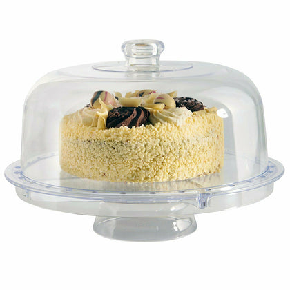 Multi functional Modern Design 5IN1 Plastic Cake Stand And Dome Cover Salad Bowl
