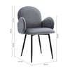 1/2X Dining Chair Upholstered Side Chairs Metal Legs Office Home Reception Seat