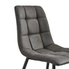 2 Pcs Brown Faux Leather/PU/ Velvet Dining Chairs Lint Chair Padded Dining Room