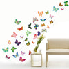 34pcs Colourful Butterflies Wall Decals Mural Home art paper Decoration Mural
