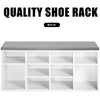 Shoe Bench Shoe Cabinet Storage Organizer Padded Rack Hallway Entryway Seat Wood