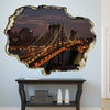 Walplus Wall Sticker 3D Window Manhattan New York Bridge Room Home Decorations