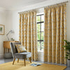 SKANDI Geometric Jacquard Weave Lined 3" Tape Top Pencil Pleat Curtains Pair