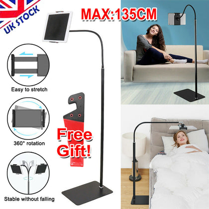 Adjustable Gooseneck Floor Stand For 4.7-10.6 inch iPad Lazy Tablet Mount Holder
