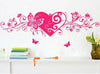 Butterfly Heart Swirl Living Room Bedroom Wall Art Vinyl Decal Sticker