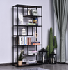 Industrial Metal Bookcase Vintage Retro Shelving Unit Tall Display Rack Cabinet