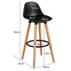 2x Breakfast Bar Stool High Chair PU Leather Kitchen Chrome w/Footrest Home Shop