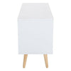 Scandinavian Wood TV Stand Vintage Media Unit Small Storage Cabinet with 2 Doors