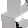 S-Shape Bookshelf White Wooden Office Divider Display Shelves Storage Furniture