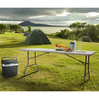 6FT HEAVY DUTY FOLDING TABLE PORTABLE PLASTIC CAMPING GARDEN PARTY CATERING NEW