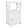 White Bedside Table Bathroom / Hallway Cabinet Cupboard Slim/Small With Storage