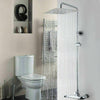 UK Shower Head Large Bath Square Head Waterfall Chrome Rainfall Overhead Kit Set