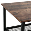 2 Tier Coffee Table Industrial Wooden Rectangle Living Room Table Metal Shelf