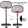 10FT Big Backboard In/Outdoor Adjustable Basketball Hoop System Kids Adults
