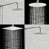 Square Large Shower Head 10" Stainless Steel Rainfall Overhead High Pressure UK